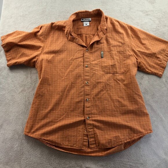 2 Columbia Mens Shirt XXL Lot Of Two Short Sleeve Plaid Omni-Shade Activewear - Picture 6 of 16